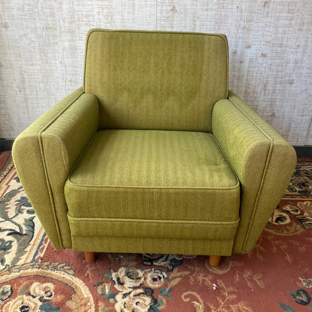 ② 昭和レトロ ミッドセンチュリー 一人掛けソファー ロビーチェア アームチェア