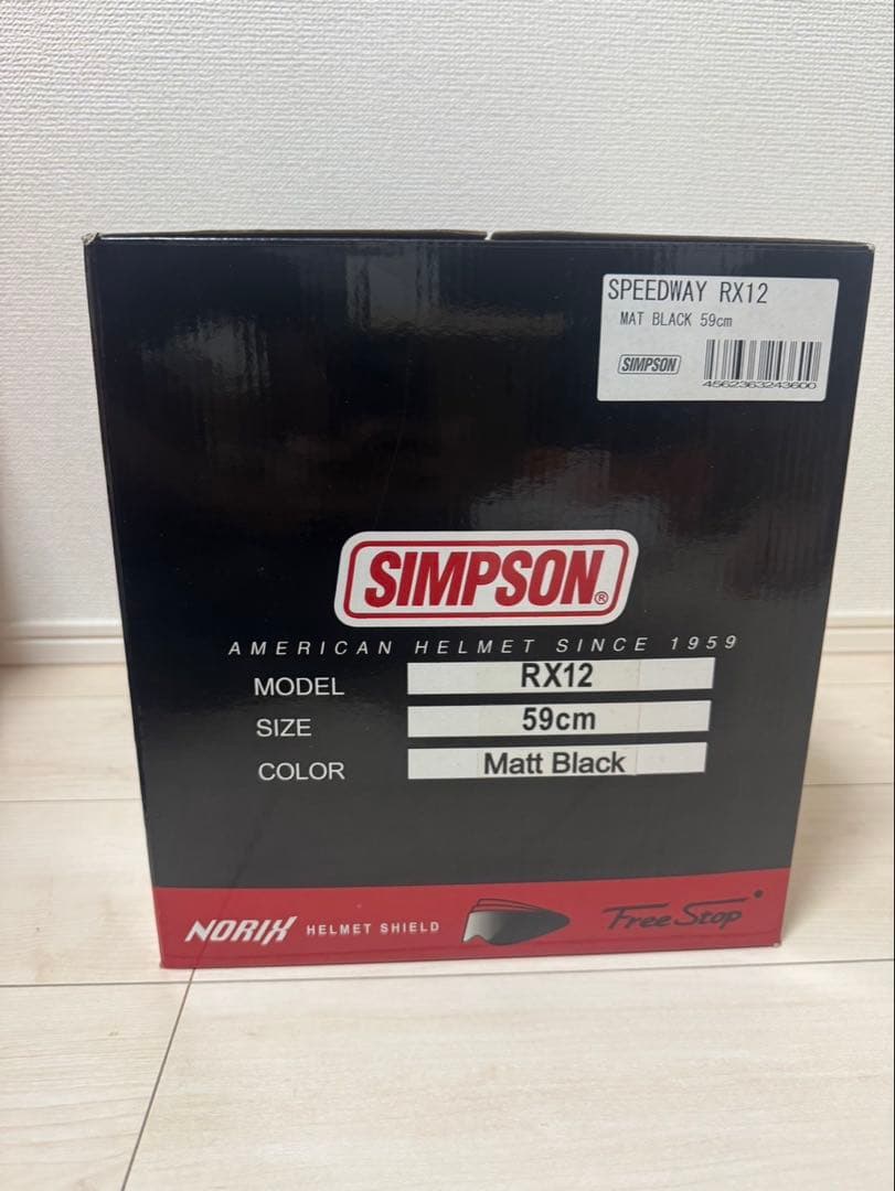 新品未使用 SIMPSON シンプソンRX12 マットブラック 59㎝ Mサイズ