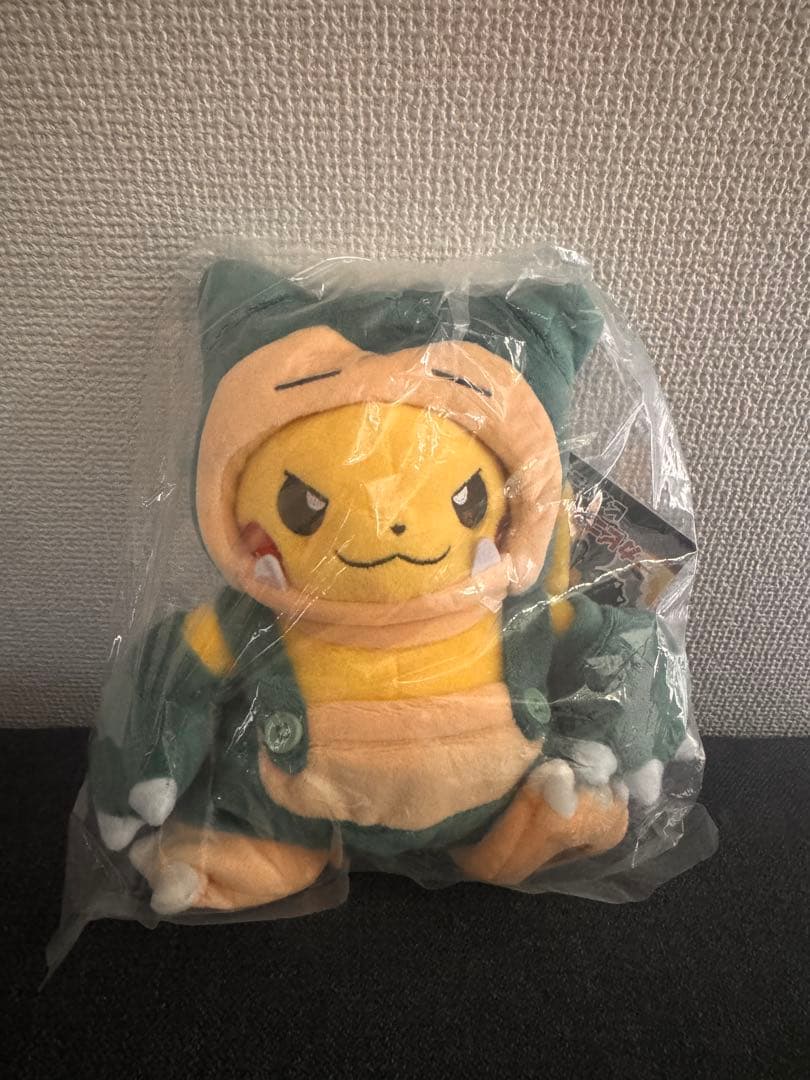 【新品】袋タグ付き カビゴンマニアなピカチュウ ぬいぐるみ レア　最後