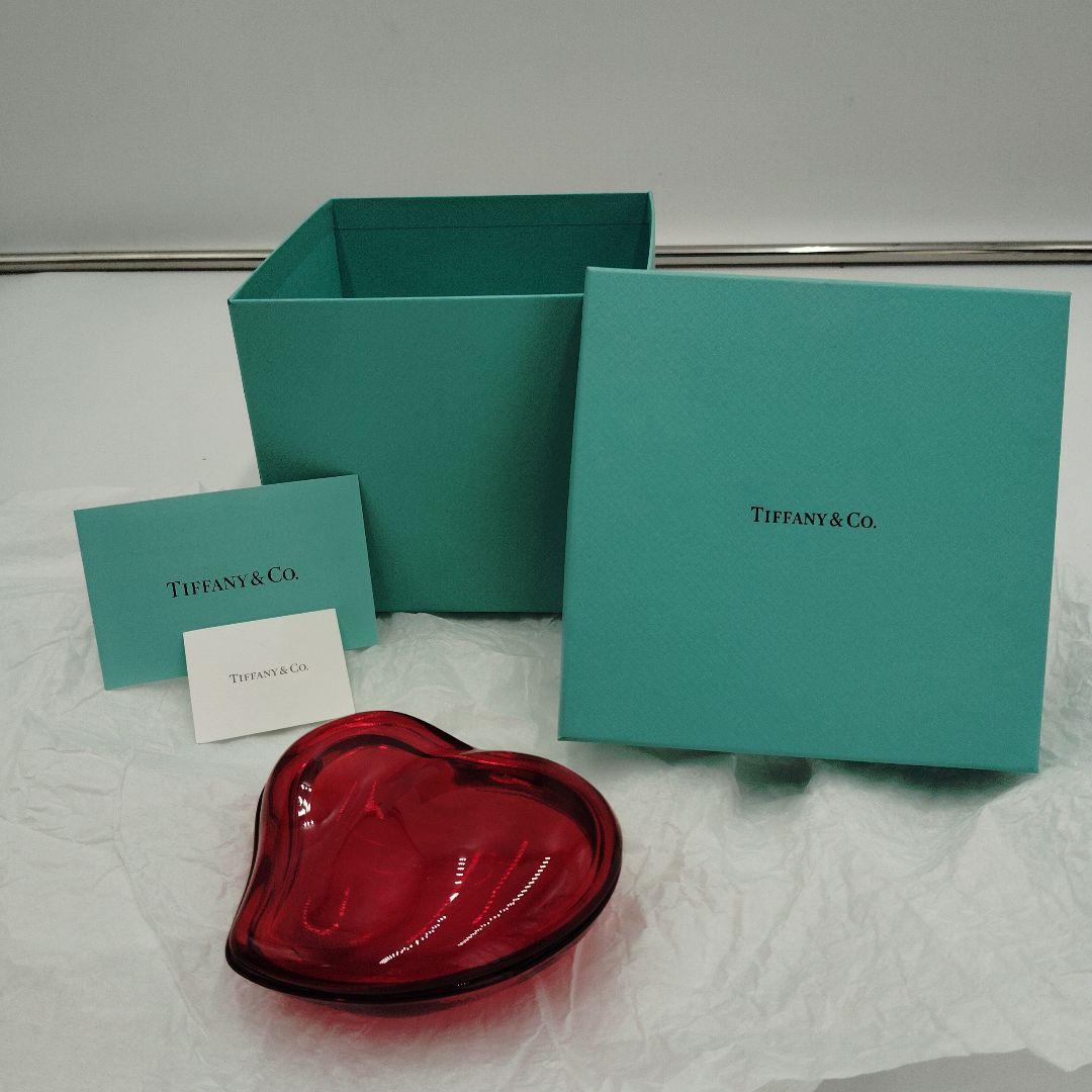 Tiffany エルサ・ペレッティ ハート ペーパーウェイト レッドクリスタル