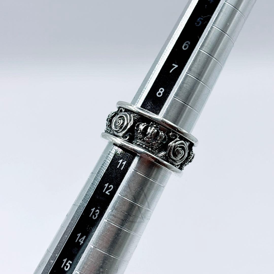 Justin Davis クラウン ローズ 9〜10号 リング シルバー925