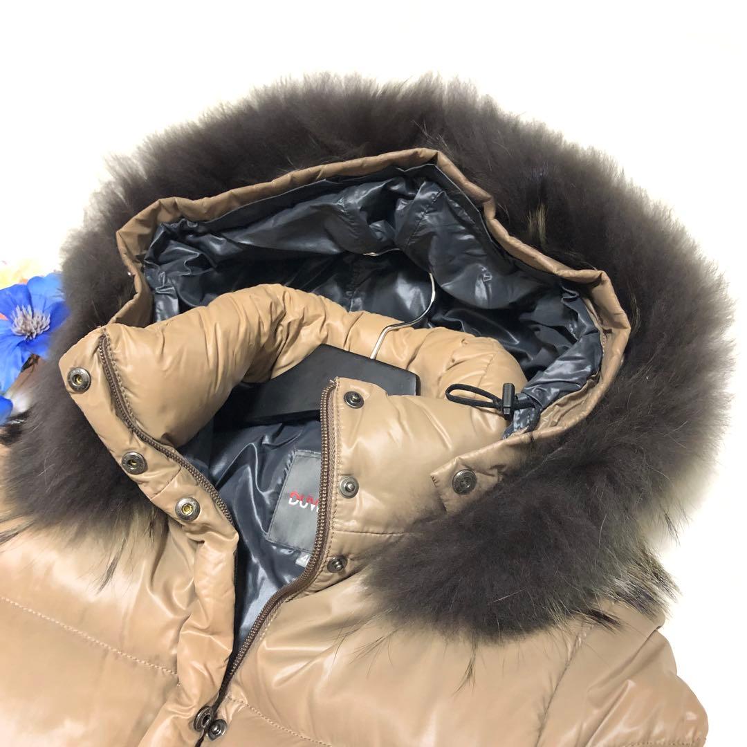 デュベティカ　ダウンコート　デネブ　3WAY　リブ　ラクーンファー　キャメル