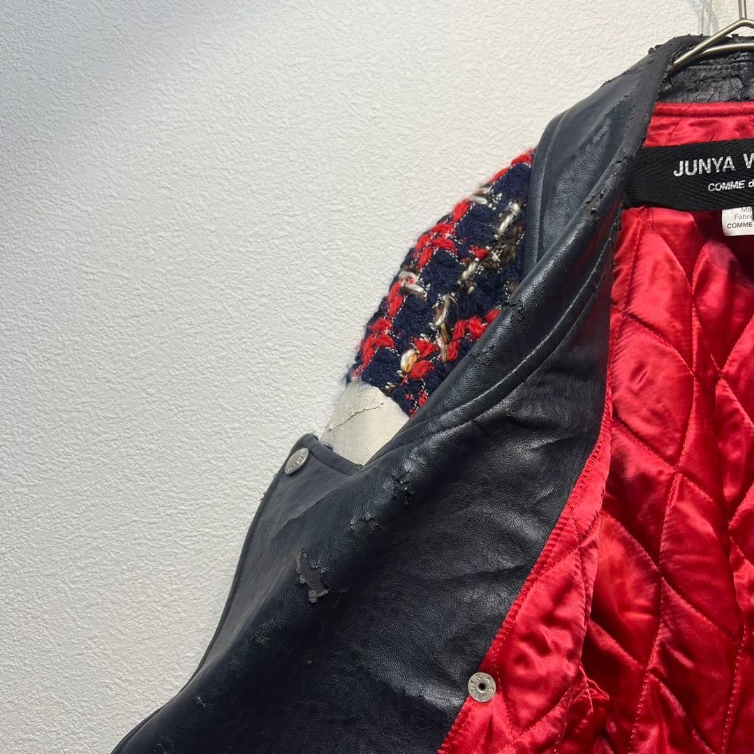 希少 13年製 ジュンヤワタナベ コムデギャルソン 上質 ライダースジャケット