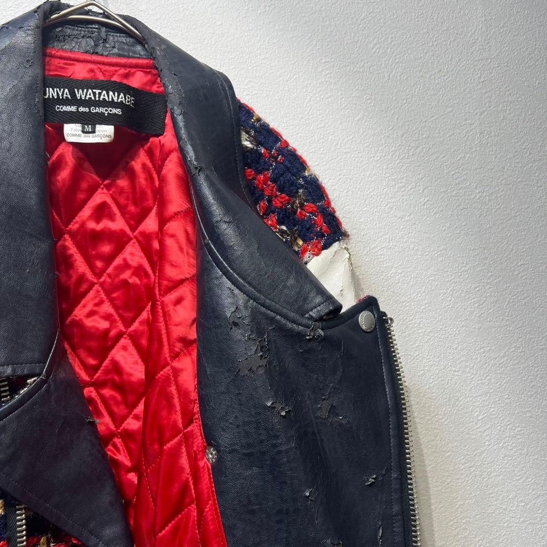 希少 13年製 ジュンヤワタナベ コムデギャルソン 上質 ライダースジャケット