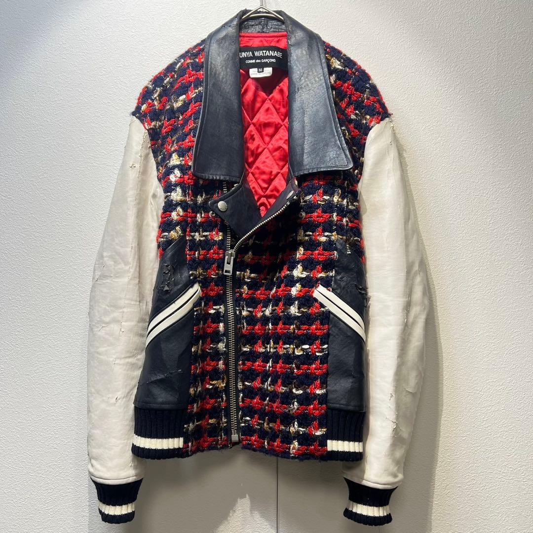 希少 13年製 ジュンヤワタナベ コムデギャルソン 上質 ライダースジャケット