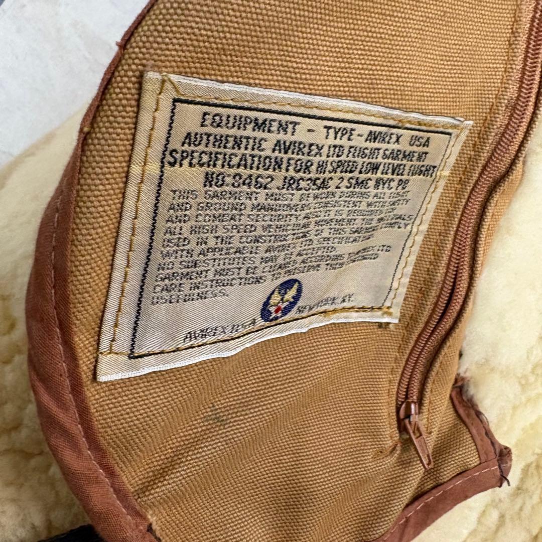 USA製✨AVIREX ムートンフライトジャケット　ボア　B3 サイズ38 M
