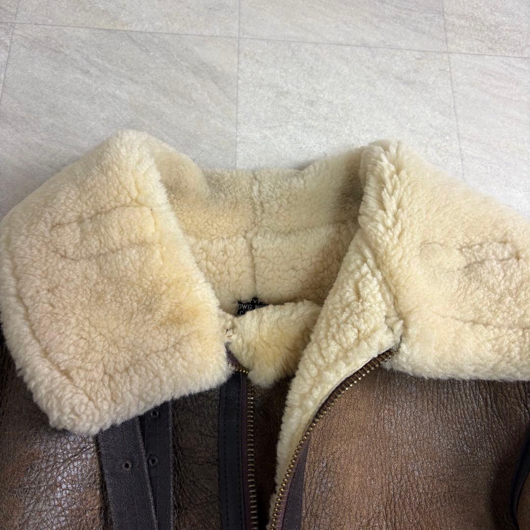 USA製✨AVIREX ムートンフライトジャケット　ボア　B3 サイズ38 M