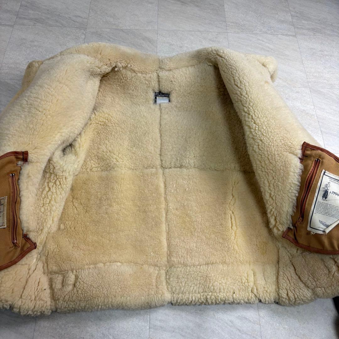 USA製✨AVIREX ムートンフライトジャケット　ボア　B3 サイズ38 M
