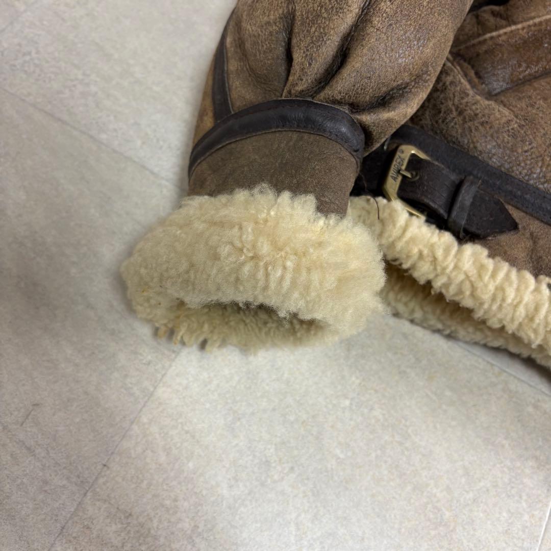 USA製✨AVIREX ムートンフライトジャケット　ボア　B3 サイズ38 M