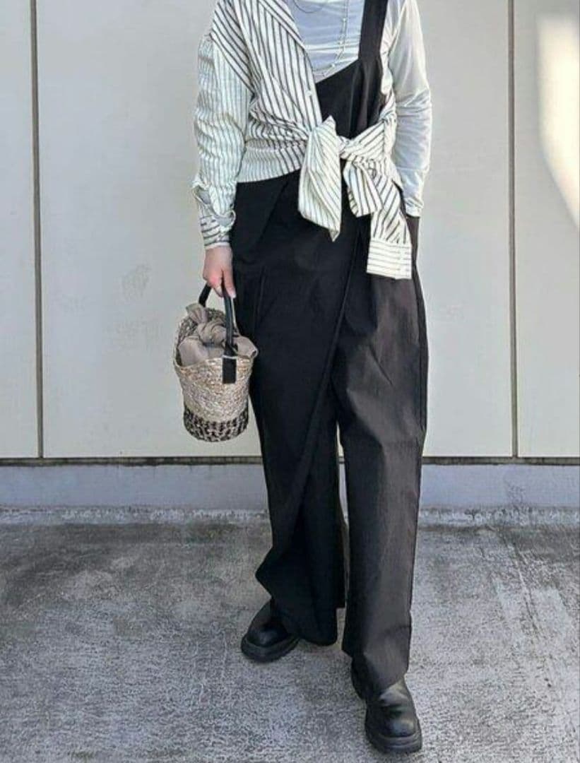 美品 イアパピヨネ スミスタイル ワンショルダーラップサロペット25SS