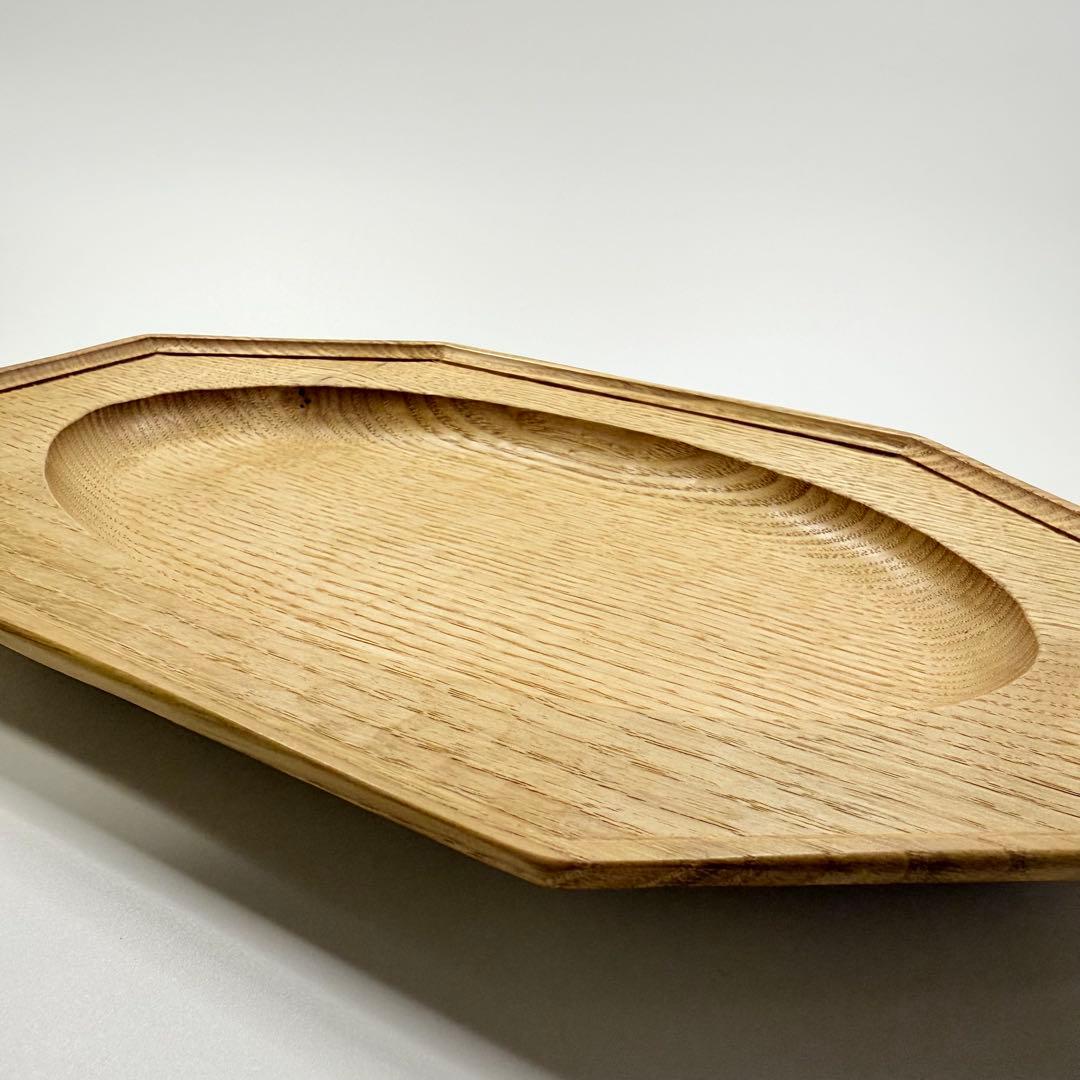 【ユタカ】木製オクトゴナル プレート34cm