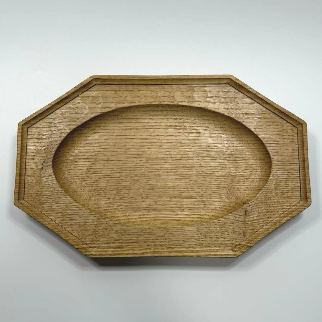 【ユタカ】木製オクトゴナル プレート34cm