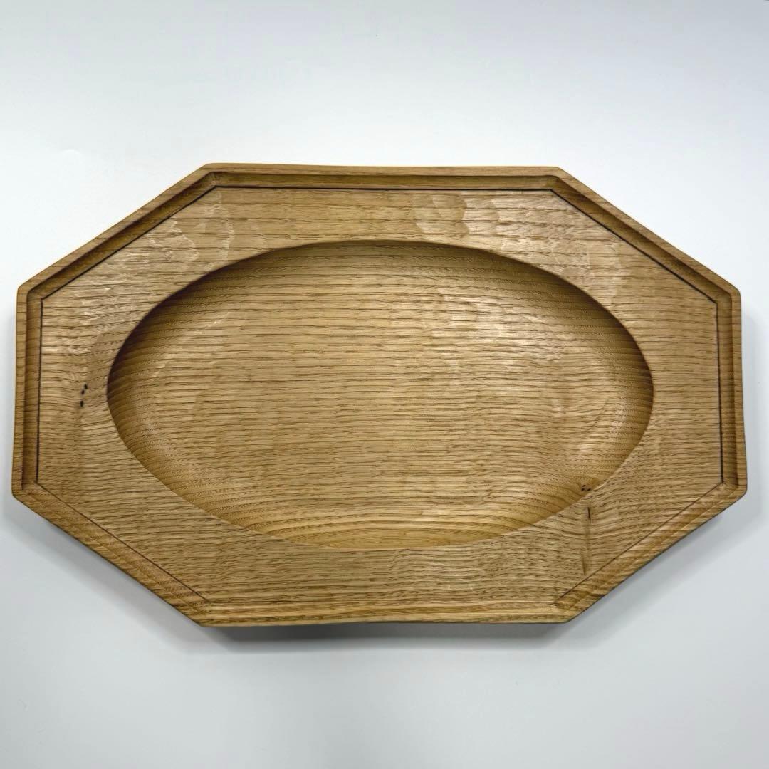 【ユタカ】木製オクトゴナル プレート34cm