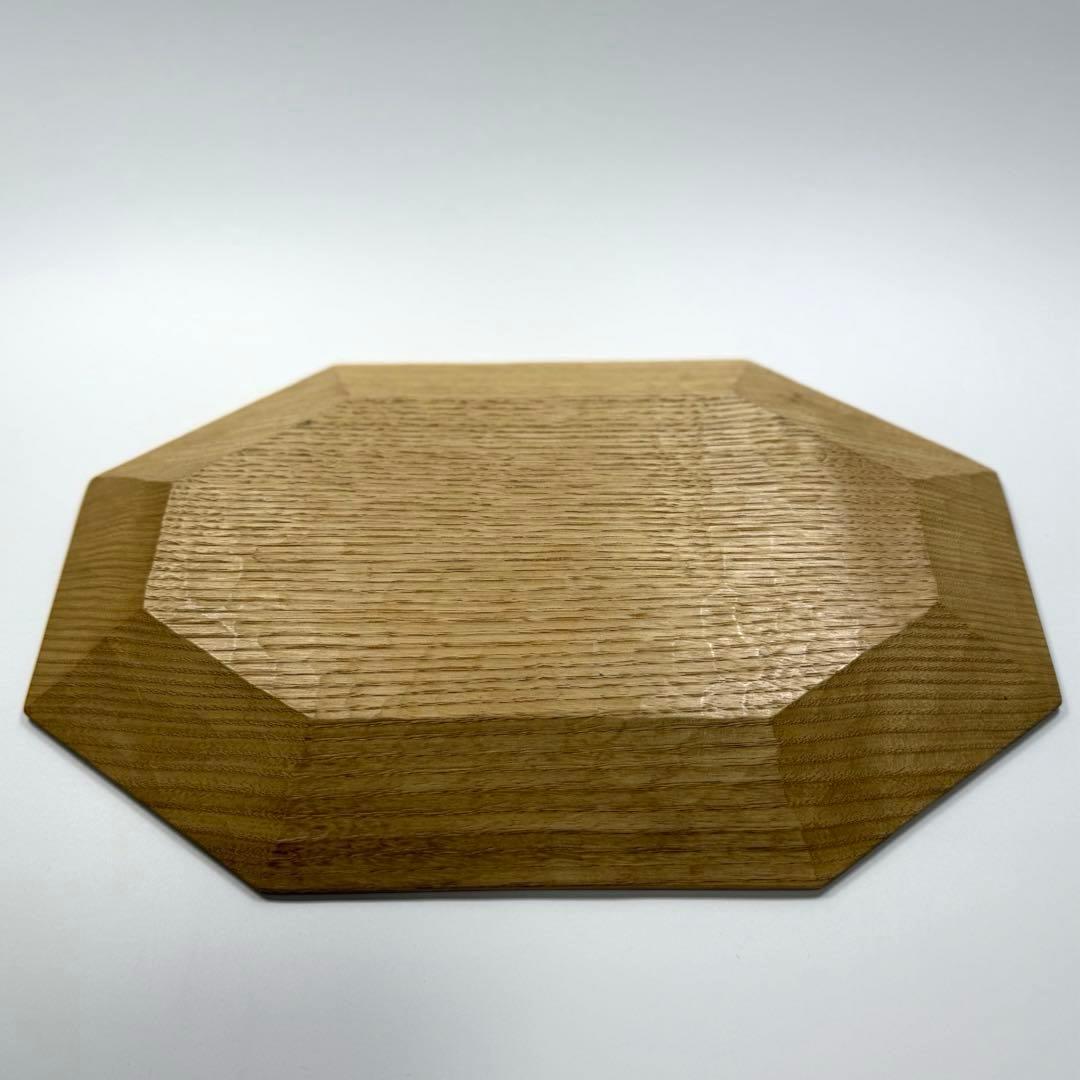 【ユタカ】木製オクトゴナル プレート34cm