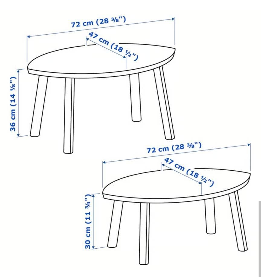 《送料込》IKEA ストックホルム ネストテーブル ウォールナット 木製家具