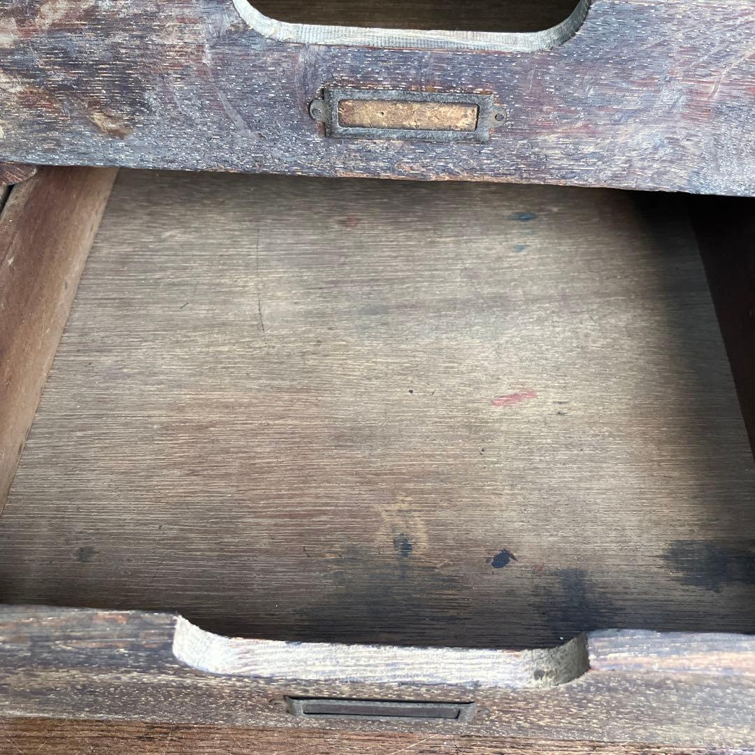 アンティーク 古引き出し 抽斗 5杯 小引き出し 木製 両面 古道具