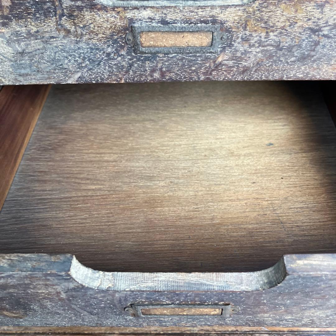 アンティーク 古引き出し 抽斗 5杯 小引き出し 木製 両面 古道具