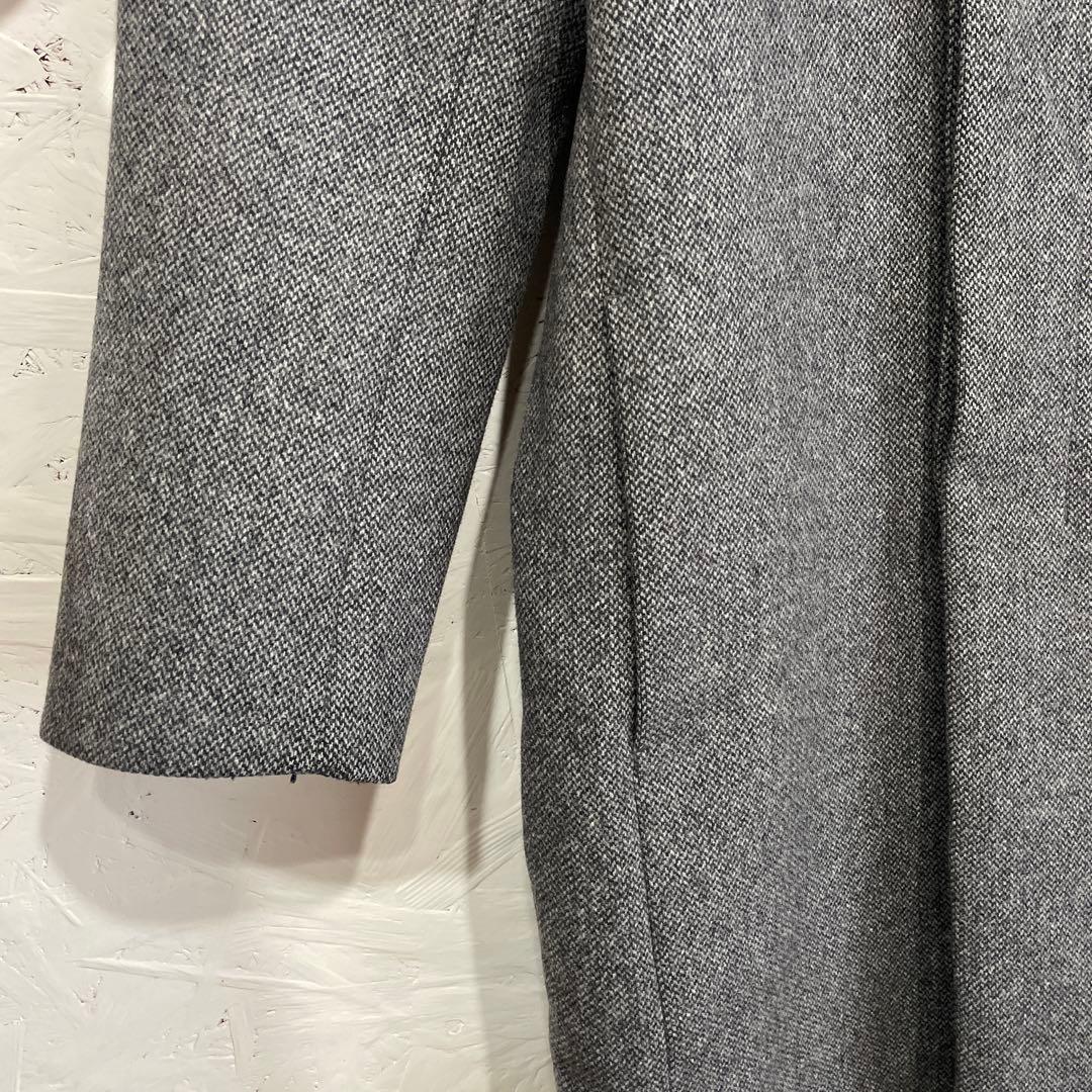 【Theory】ウールステンカラーコート　グレー　M
