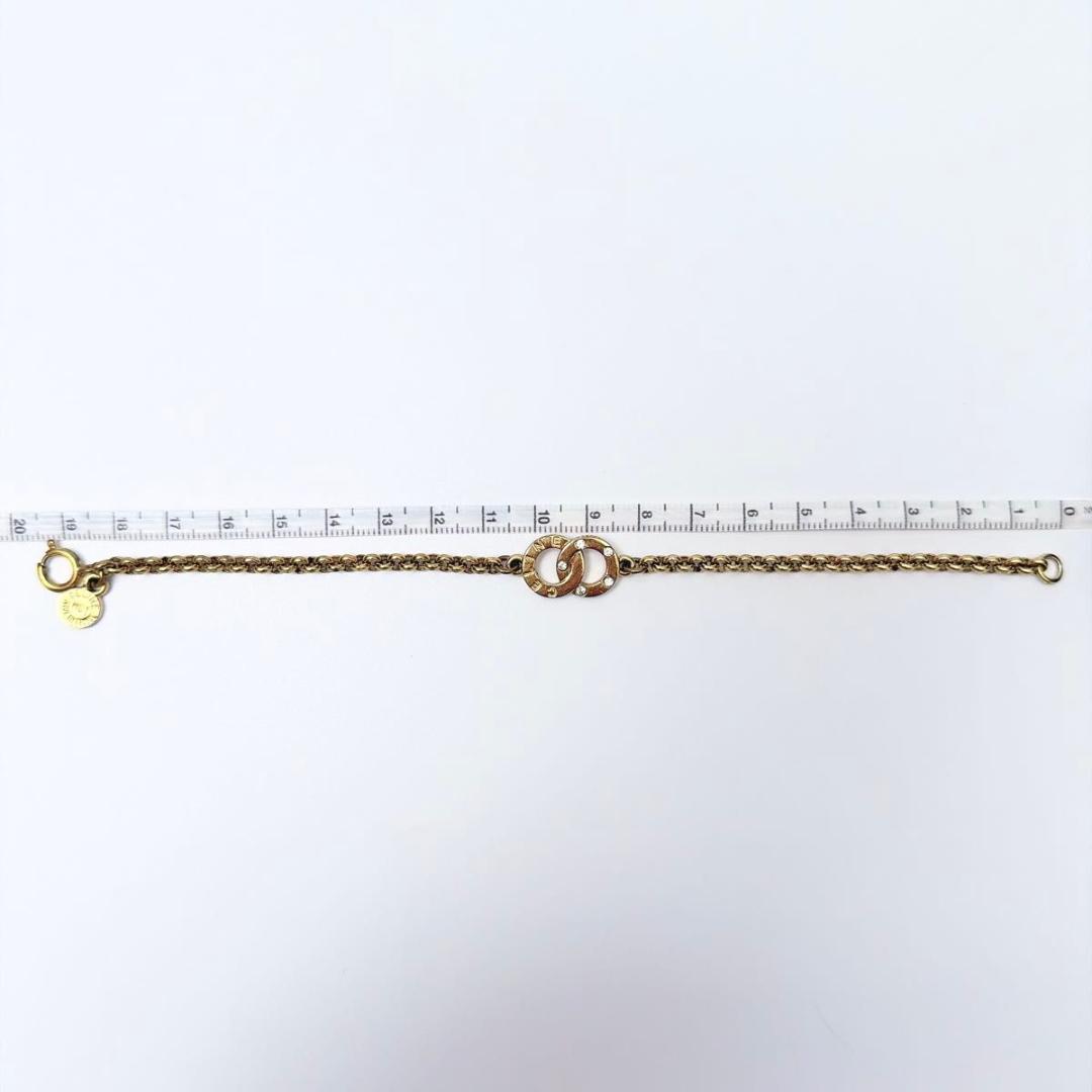 セリーヌ サークルロゴ ブレスレット ラインストーン ゴールド アクセサリー