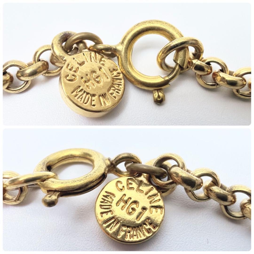 セリーヌ サークルロゴ ブレスレット ラインストーン ゴールド アクセサリー