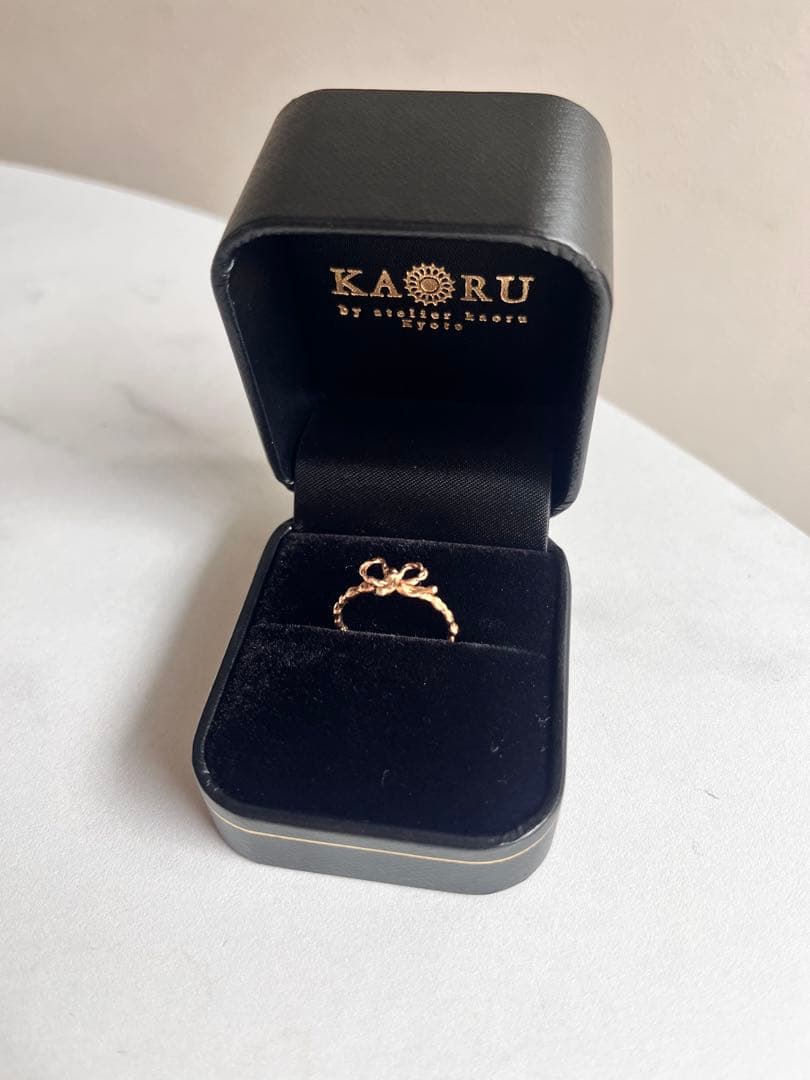 9号kaoruリボンポンデリング10kピンクゴールド