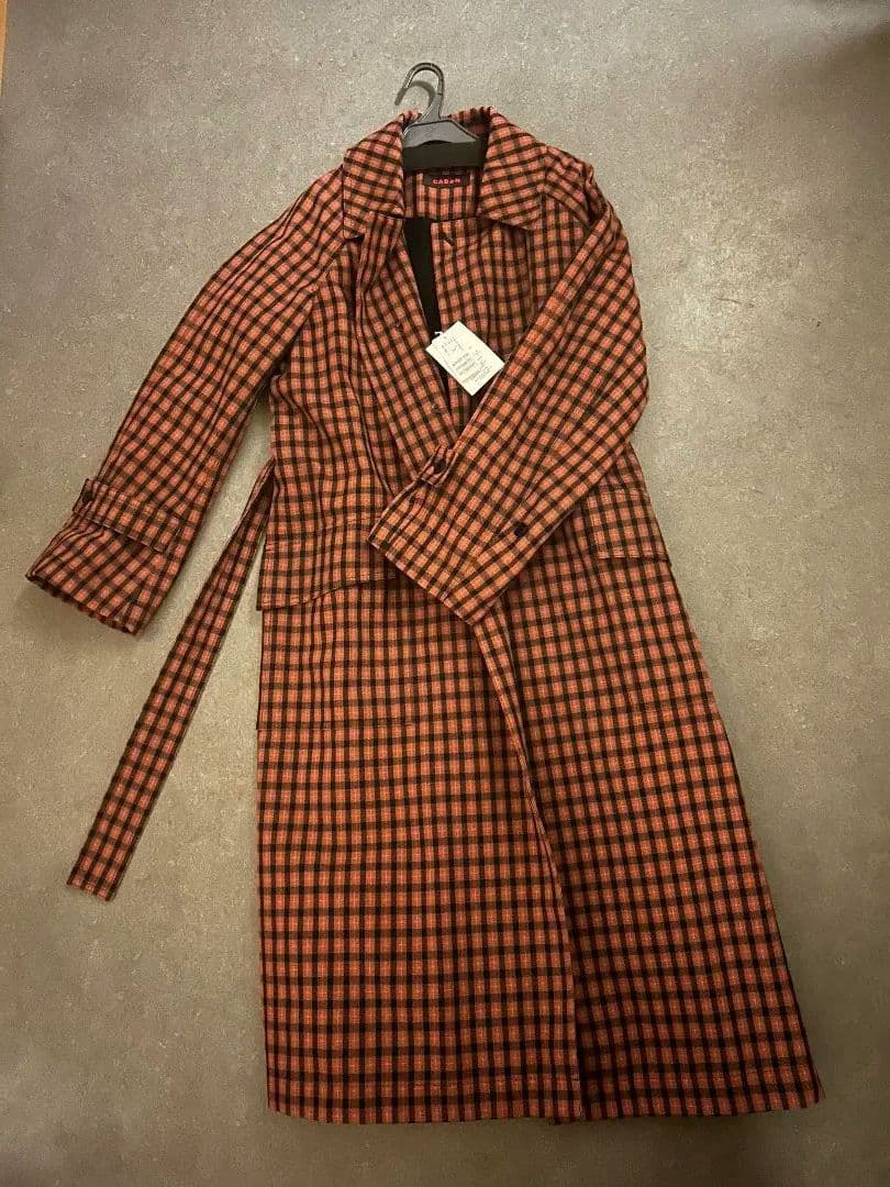 【新品68%OFF】CABaN/チェックロングコート