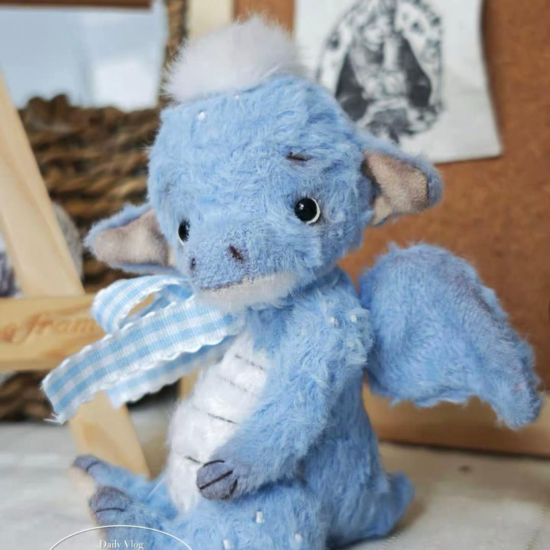 ブルードラゴン アーティストベア 海外作家様 ハンドメイド テディベア 置物