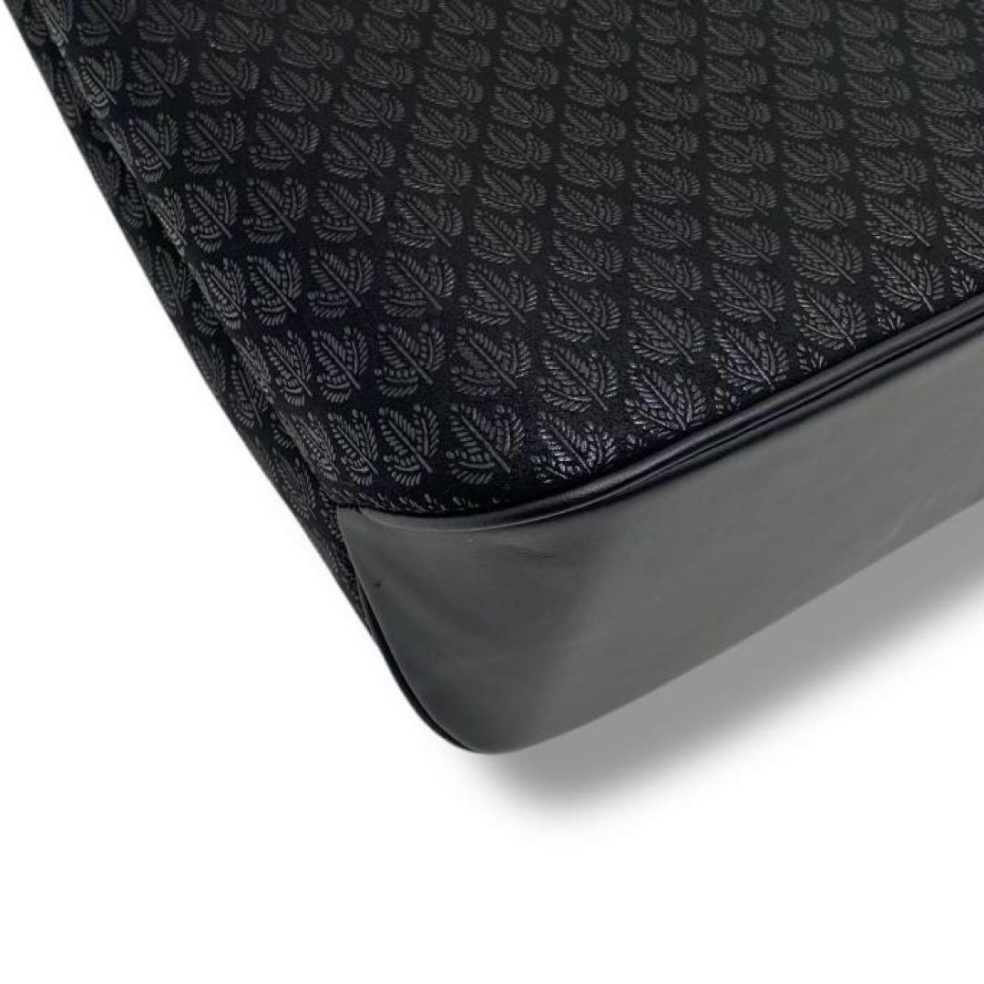 美品 印傳屋 トートバッグ 鹿革 ディアスキン 若松模様 レザー 伝統工芸品 黒