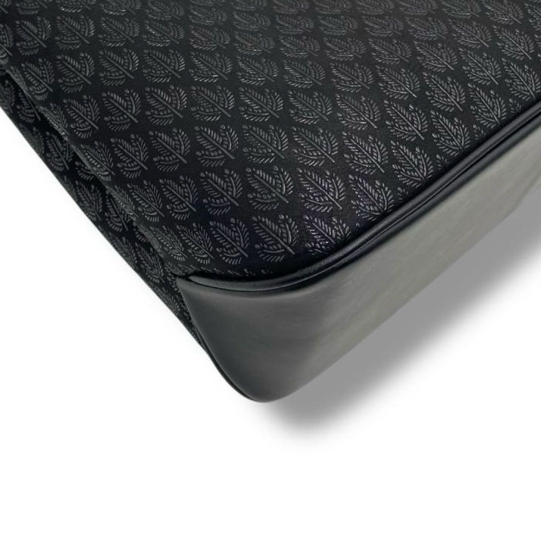 美品 印傳屋 トートバッグ 鹿革 ディアスキン 若松模様 レザー 伝統工芸品 黒