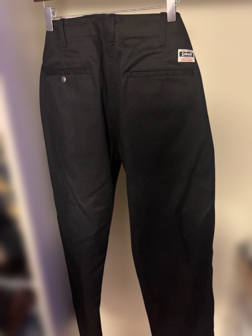 Schott ブラック スリムフィットパンツ M
