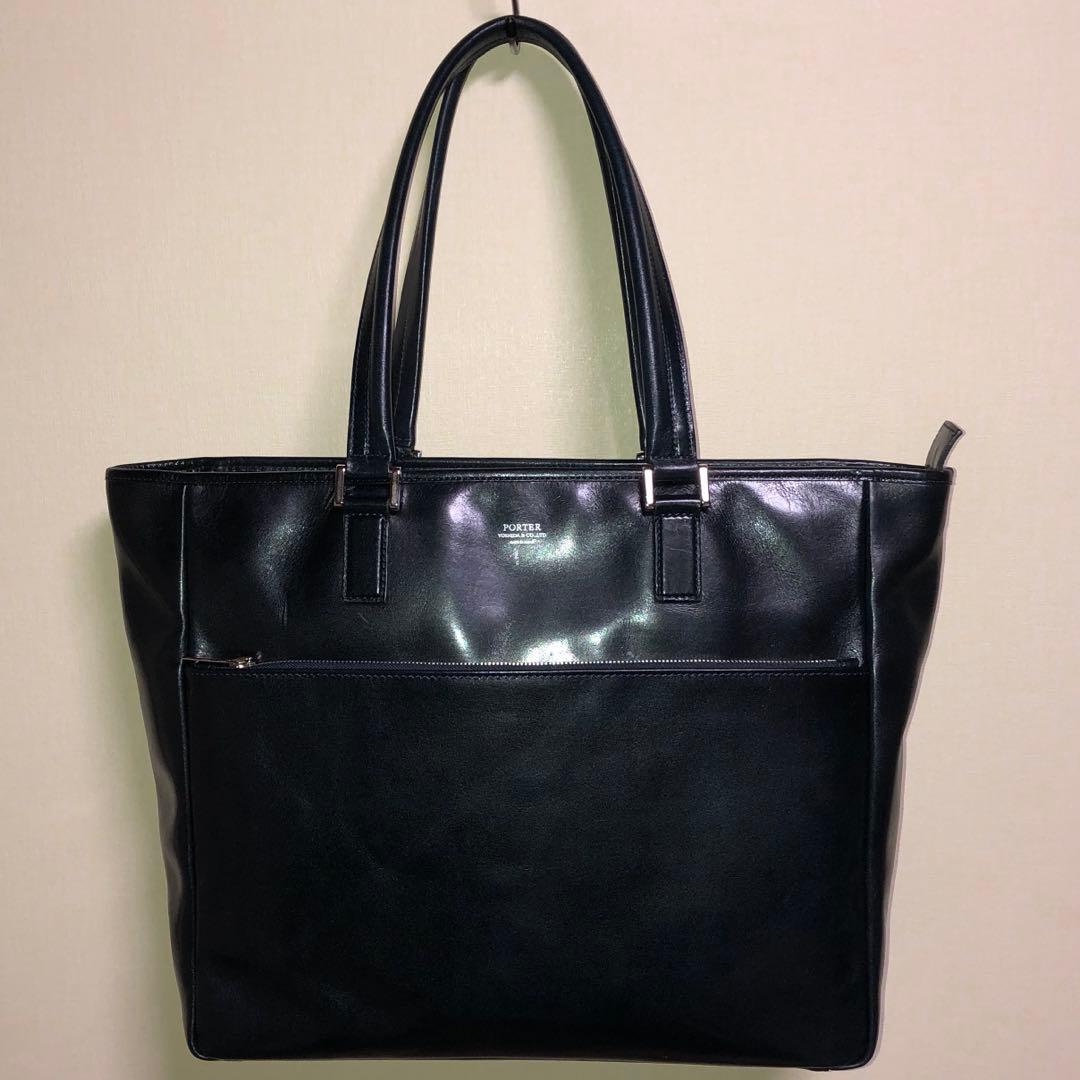 未使用級✨ ポーター クラーク トートバッグ L 黒 オールレザー 吉田カバン