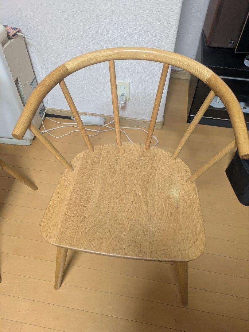 オーク材 スピンドルバック 椅子