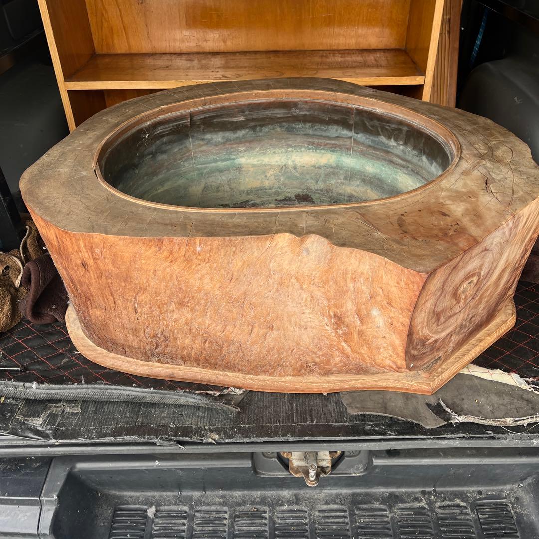 アンティーク 木製 火鉢