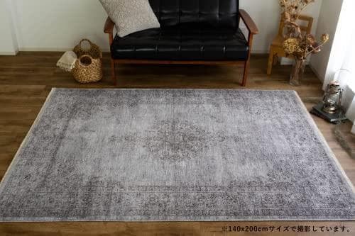 サヤンサヤン ヴィンテージ風 クラシック柄 シャルム ラグマット 1畳 90×a