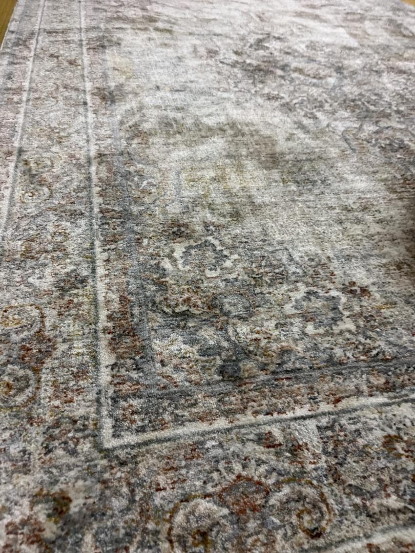 サヤンサヤン ヴィンテージ風 クラシック柄 シャルム ラグマット 1畳 90×a