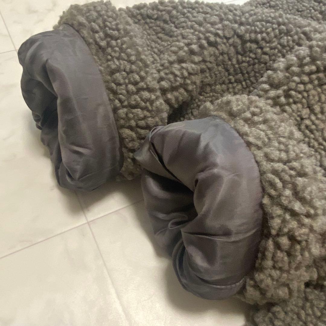 美品✨ZARA ロング　ボアコート　テディベアコート　グレー