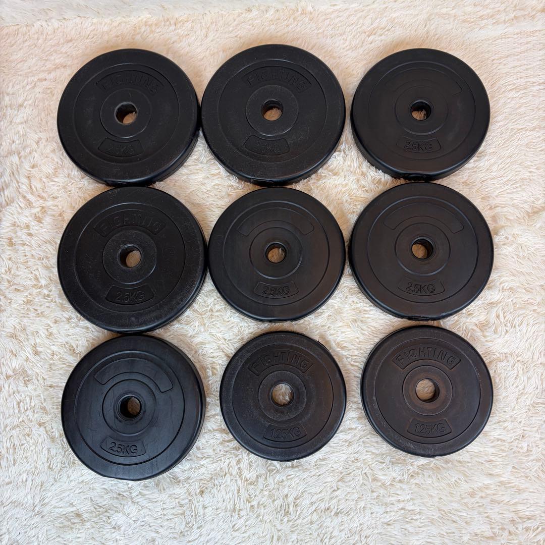 直接引き取り限定 約80kg 可変式 ダンベル プレート セット