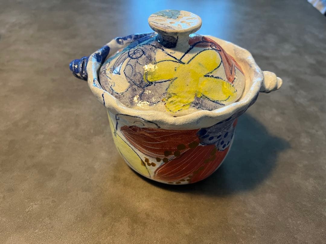 新品未使用　伊集院真理子　土鍋 1.5合サイズ トロピカル柄