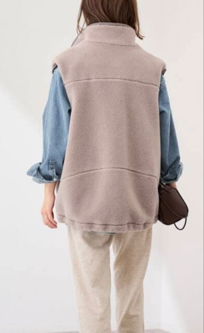 フレームワーク　ウールボアベスト　38 ベージュ　美品