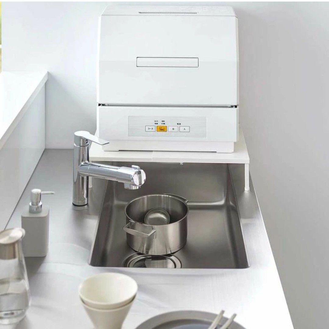 シンクに渡せる 食洗機ラック プレート 山崎実業 Plate 伸縮式 tower