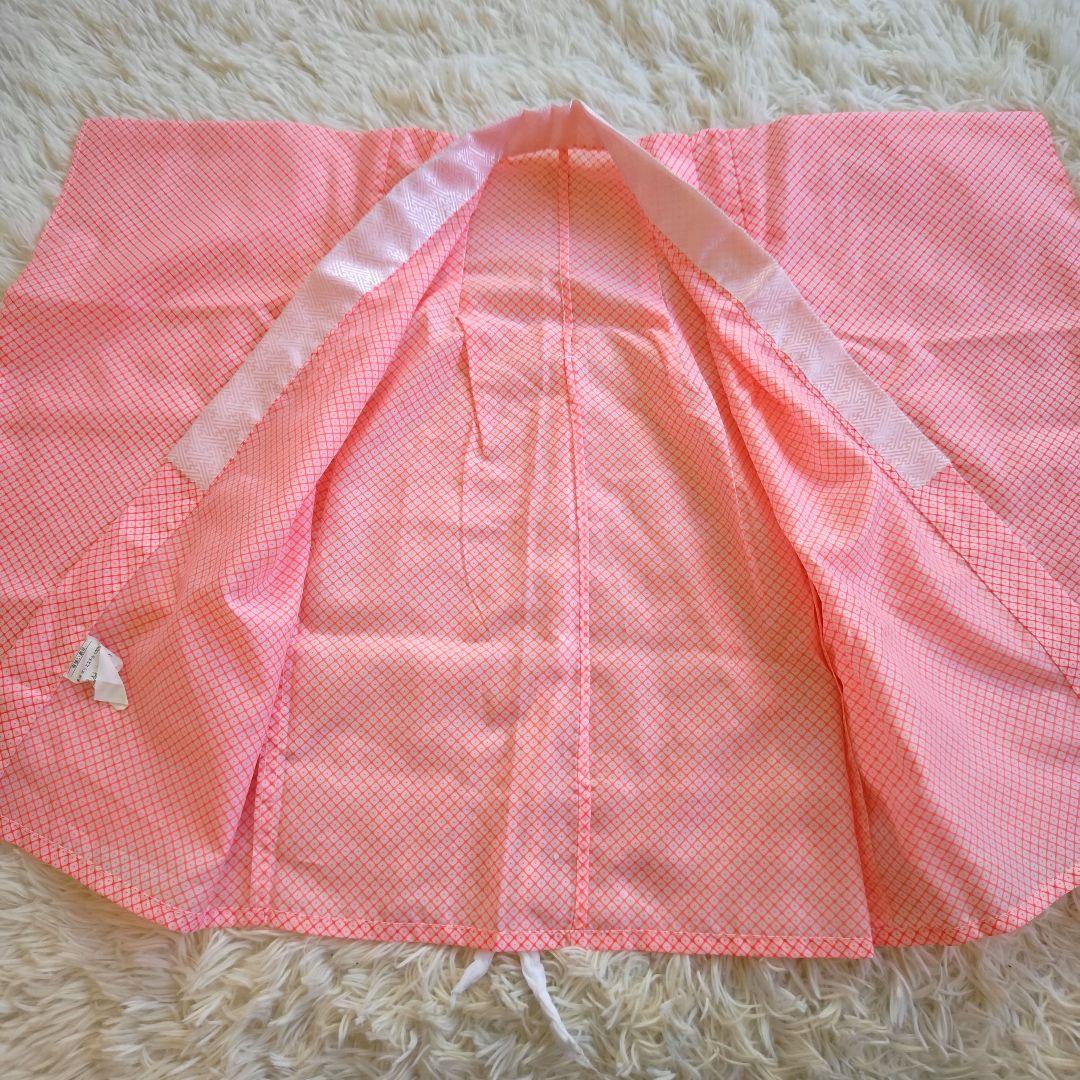 七五三 3歳 女の子 着物セット 赤 ピンク 白色 被布付き 和装 晴れ着 小雪