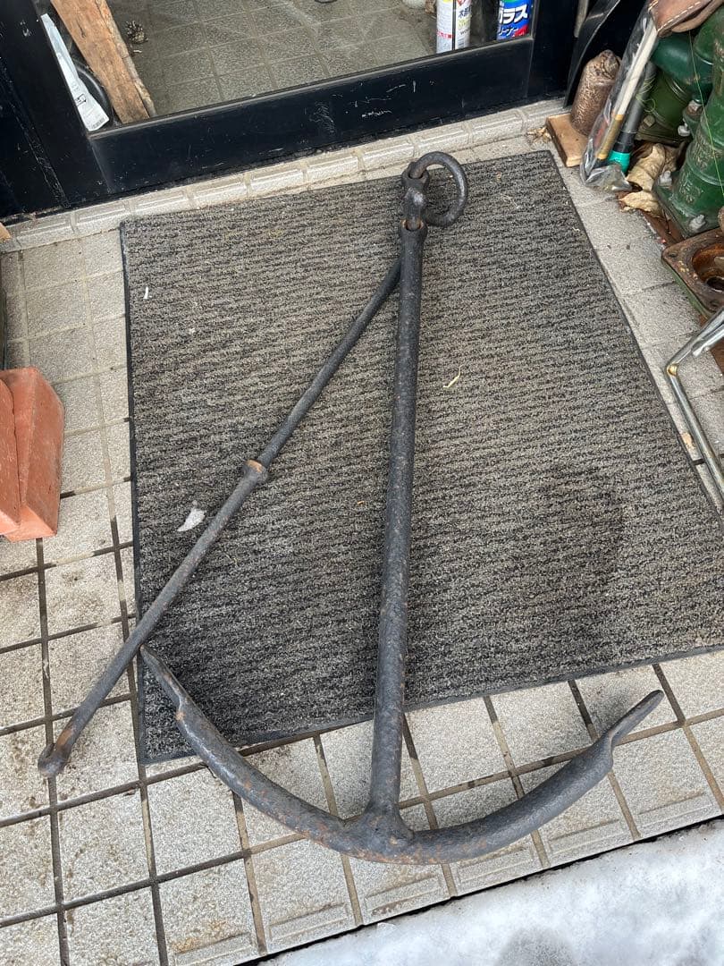 錨、船の錨、アンカー、103センチ錨鉄製錨、幅60センチ