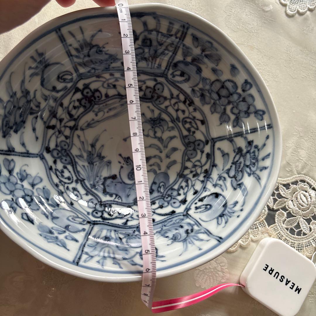 京焼 大野瑞昭 赤絵唐草柄　銘々皿　5客