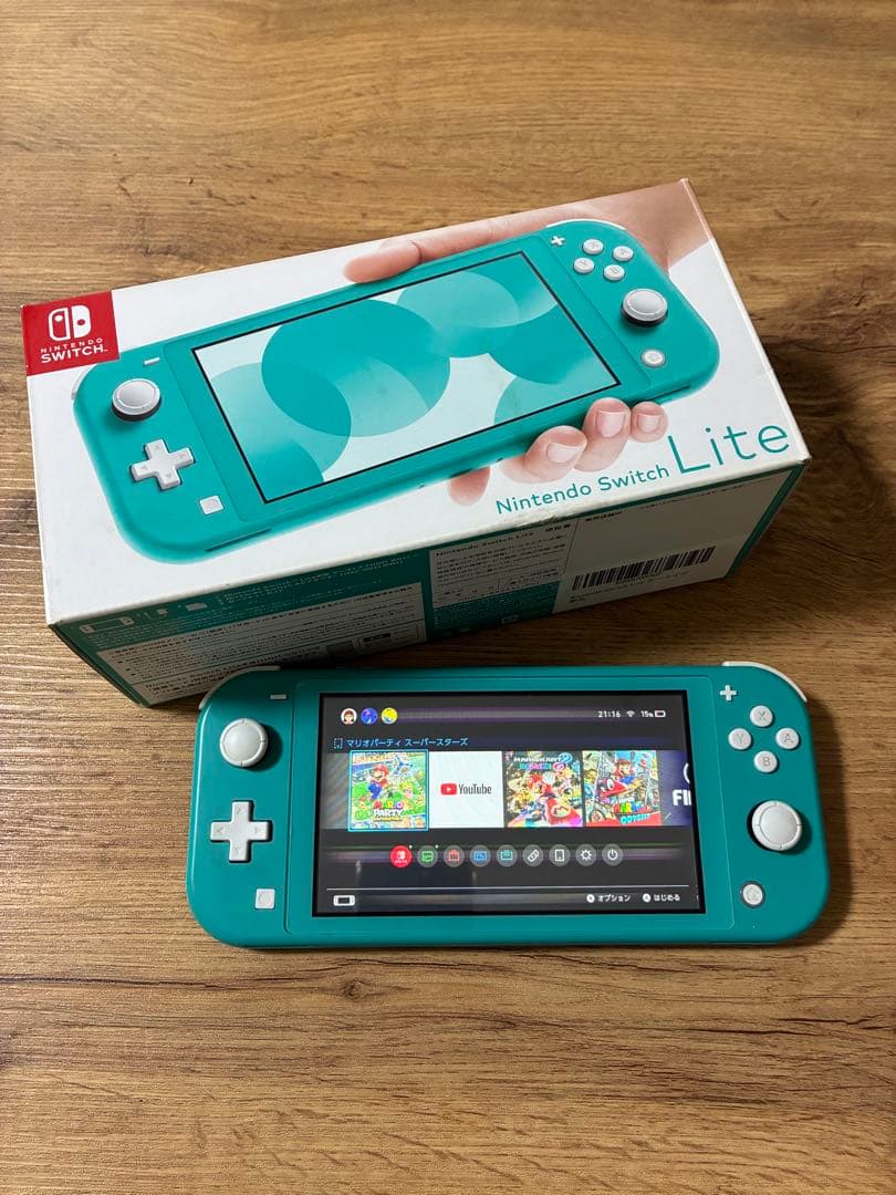 【ジャンク・画面乱れ】NintendoSwitchLite ターコイズ（箱あり）