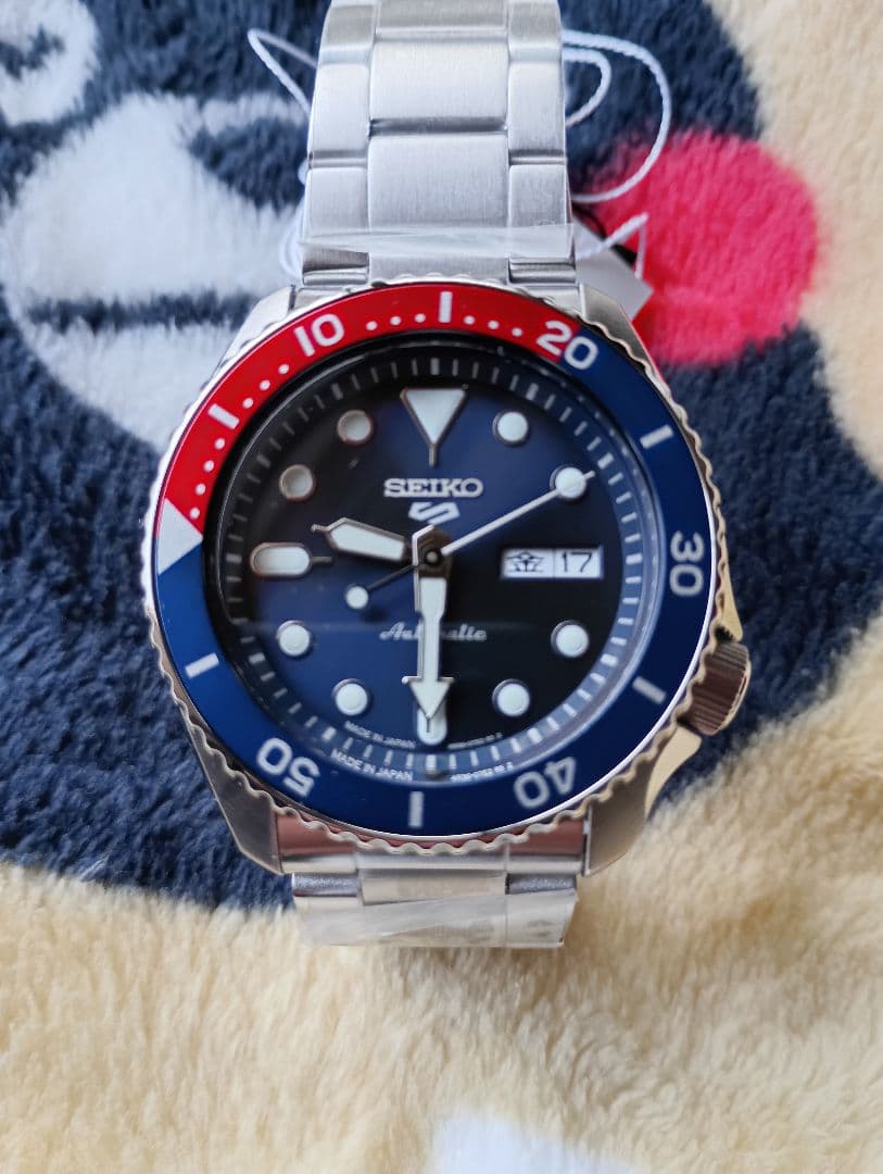 最終値下げ　SEIKO5 スポーツ　ペプシカラー　完全未使用品