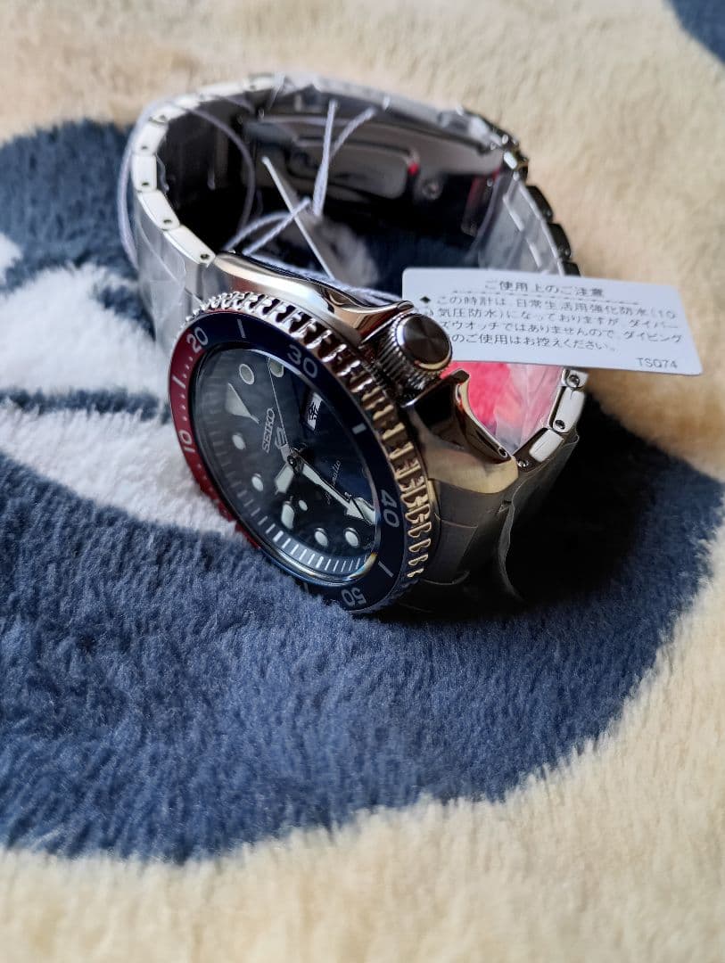 最終値下げ　SEIKO5 スポーツ　ペプシカラー　完全未使用品