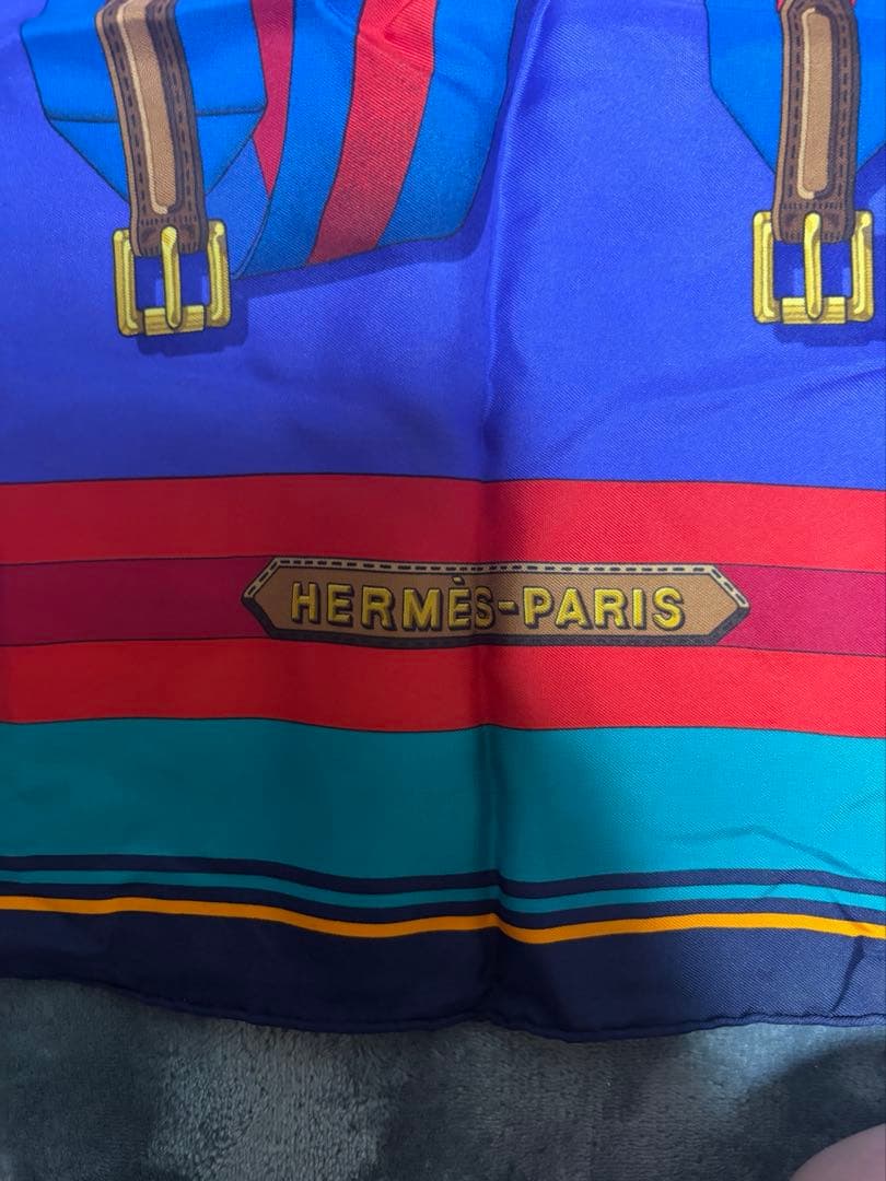 エルメス HERMES スカーフ カレ90シルク Les Sangles