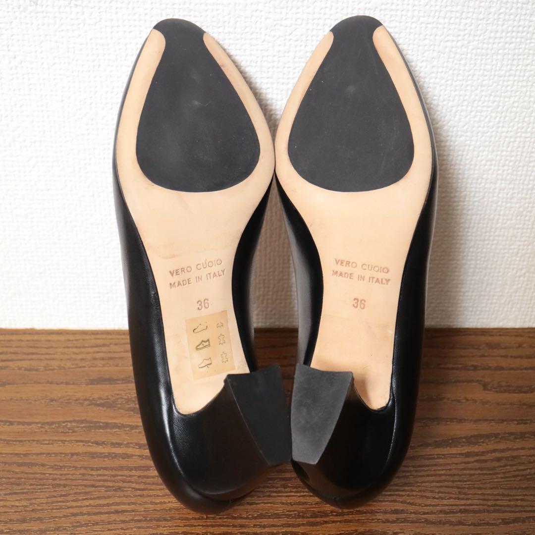 【新品】 銀座ヨシノヤ 極上 プレーンパンプス 伊製 定価5.3万円 高島屋