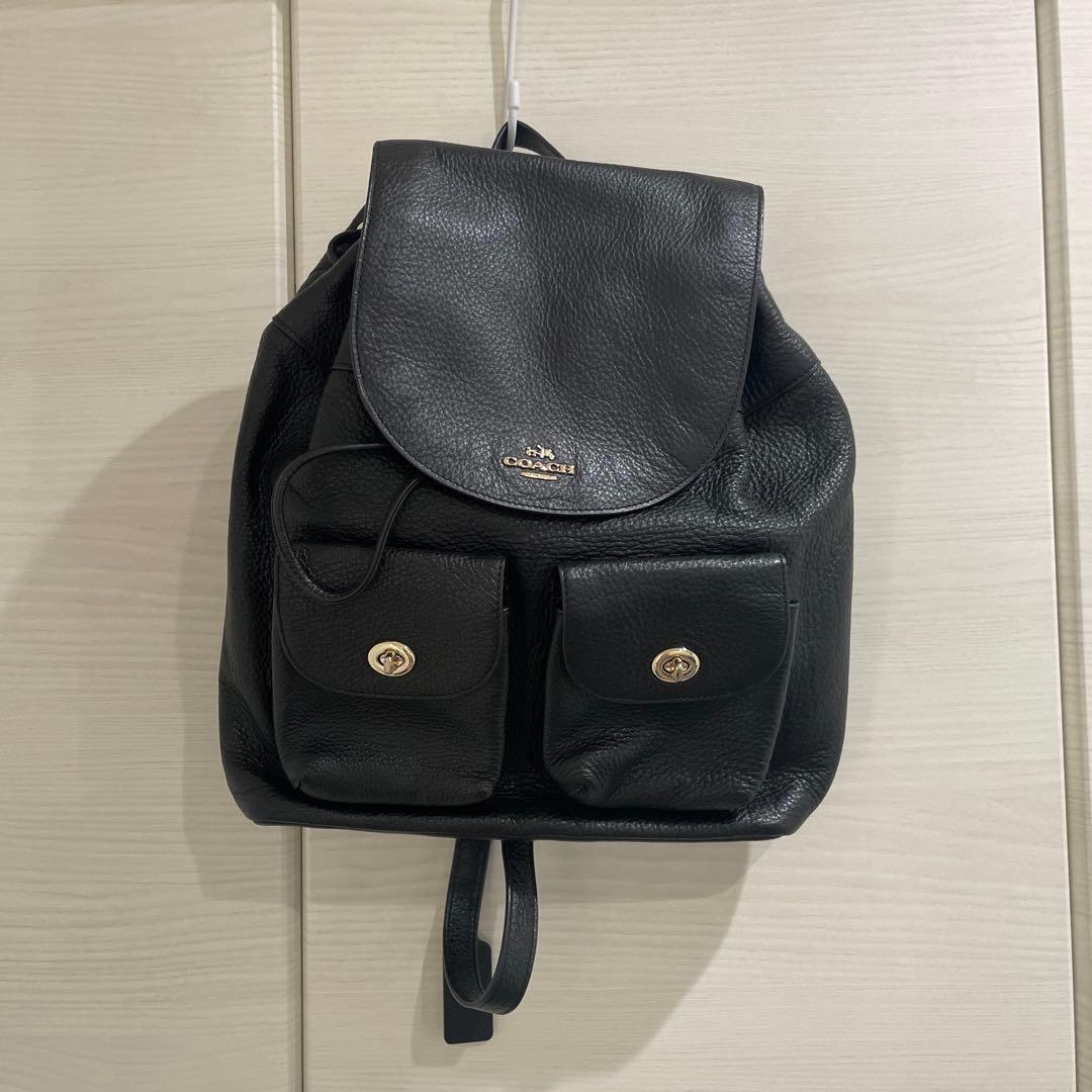 COACH ブラック リュック 2ポケット