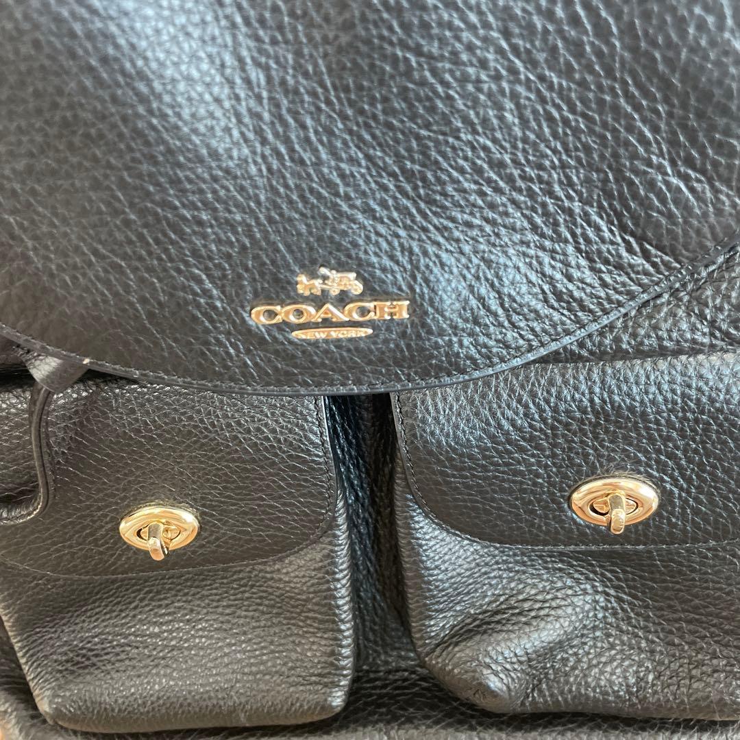 COACH ブラック リュック 2ポケット